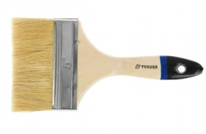 Кисть плоская 5" (125мм) TUNDRA comfort натуральная щетина, деревянная ручка