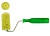 Валик "СИНТЕКС" 100мм ручка D=6мм,D=15мм,ворс 12мм,зеленый TUNDRA 